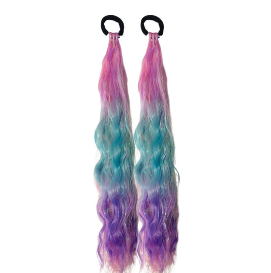 Ponytail Set - Mini Bubblegum Wavy Set 35cm