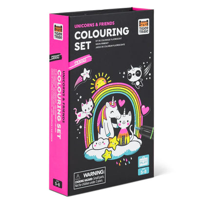 Neon Colouring Set - Unicorns and Friends