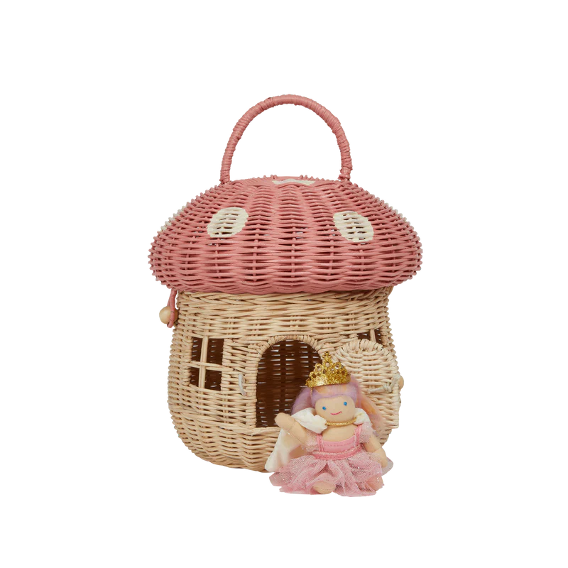 Rattan Mushroom Basket - Various Colours