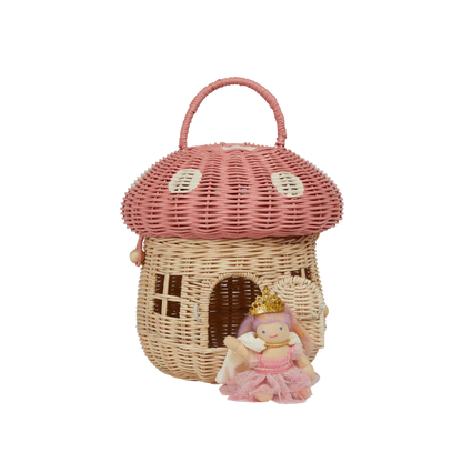 Rattan Mushroom Basket - Various Colours