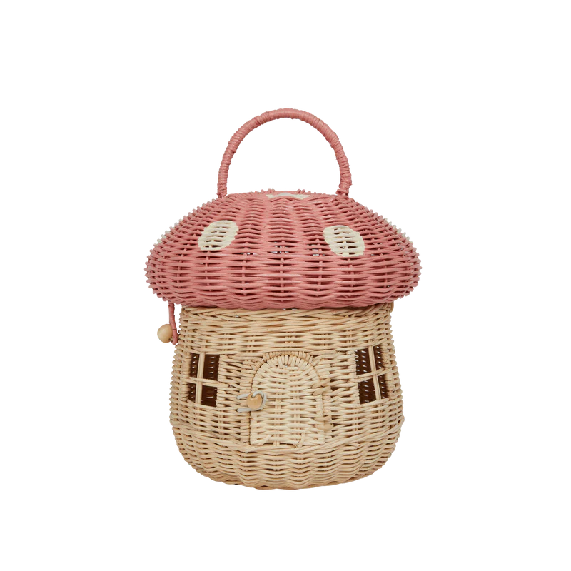 Rattan Mushroom Basket - Various Colours