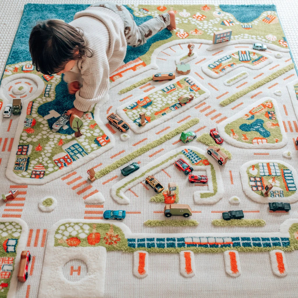 Mini City Rug - Turquoise (Large) *Click and Collect or In Store Purchase Only*