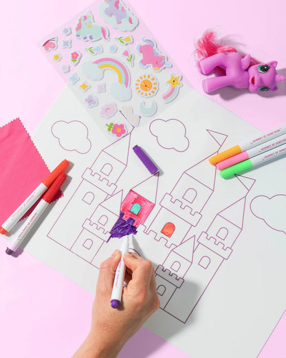 WIPEABLE SILICONE MAT - UNICORN CASTLE