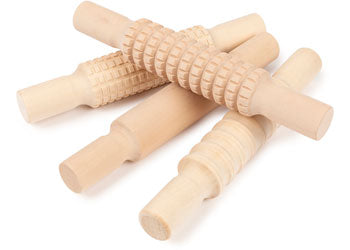 Wooden Rolling Pin - Set of 4 patterns