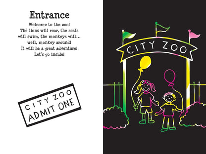 Scratch and Sketch At the Zoo - Art Activity Book