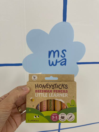 Honeysticks Magic 3-in-1 Beeswax Pencils Little Learners 7pk
