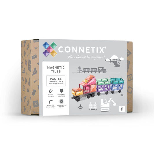 50 Piece Pastel Transport Pack - Connetix Tiles