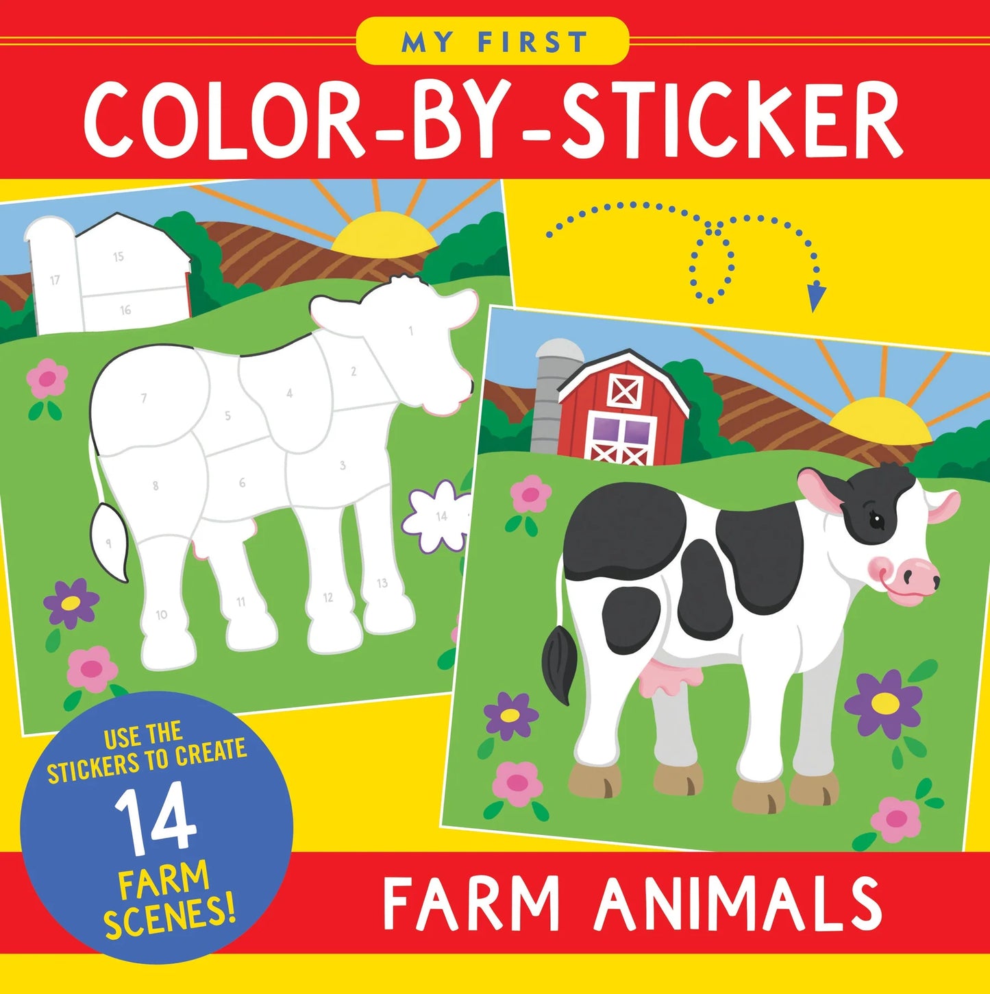 First Colour by Sticker Book - Farm Animals