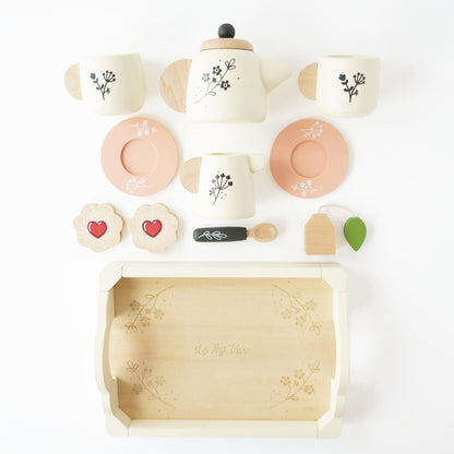 Wooden Tea Set and Tray