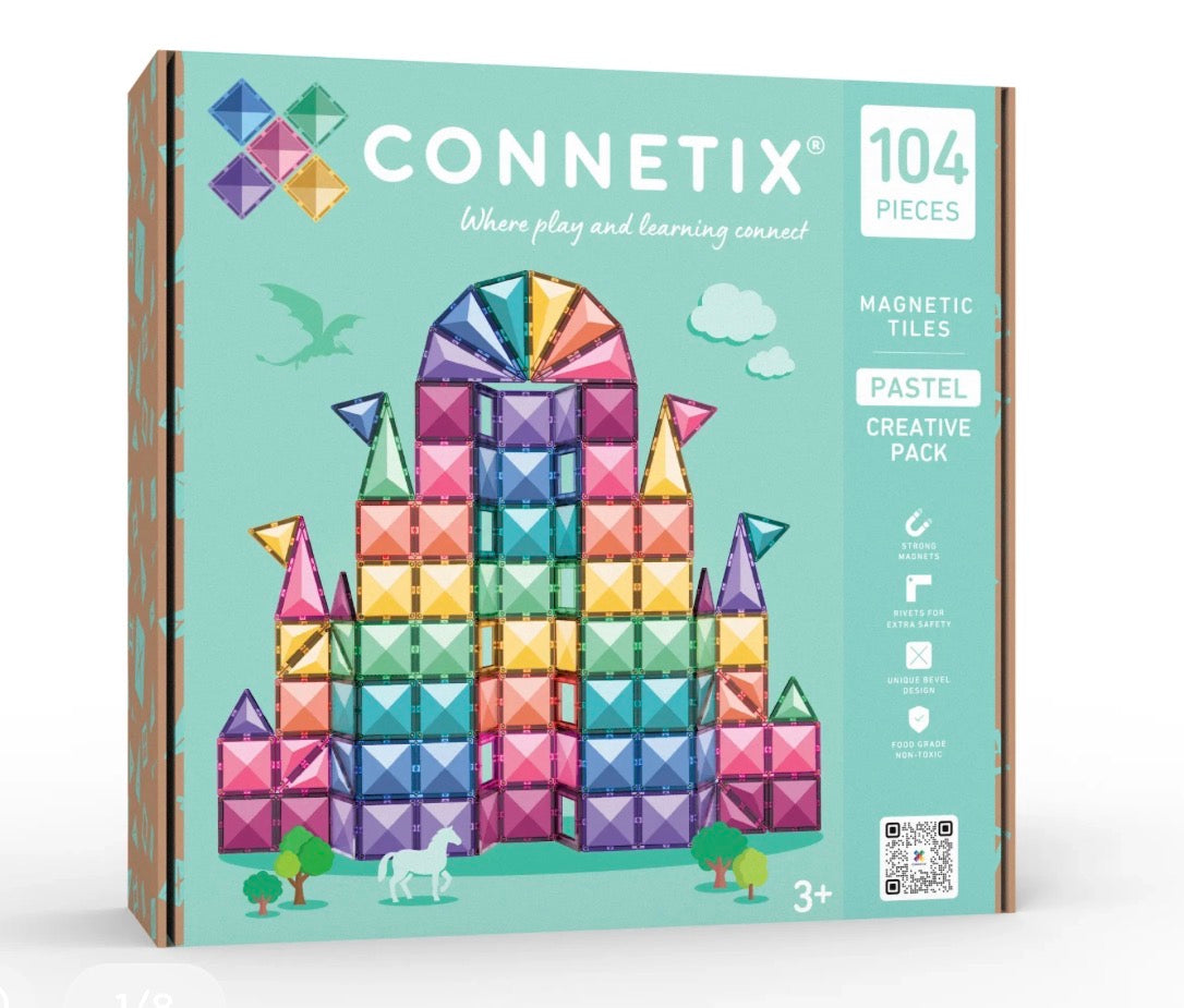 104 Piece Pastel Creative Pack - Connetix Tiles