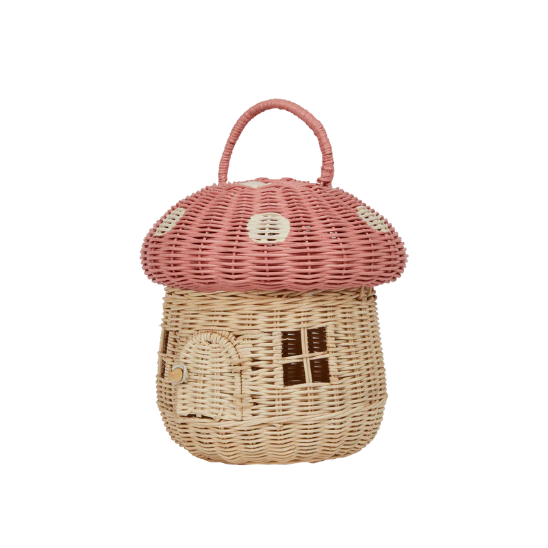 Rattan Mushroom Basket - Various Colours