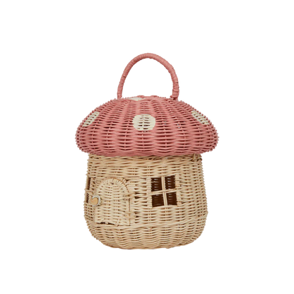 Rattan Mushroom Basket - Various Colours