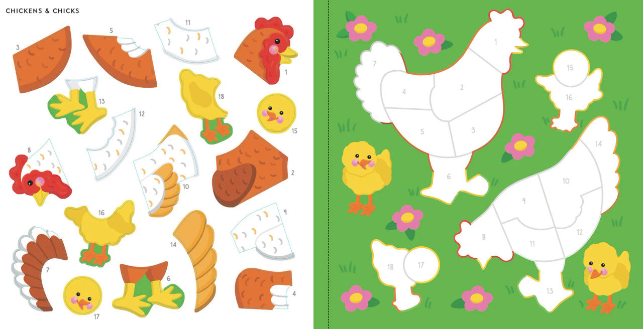 First Colour by Sticker Book - Farm Animals