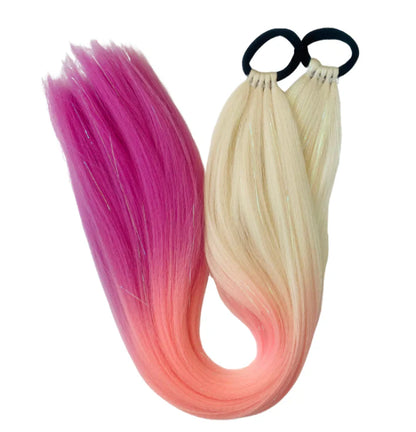 Ponytail Set - Pretty in Pink, Straight 60cm