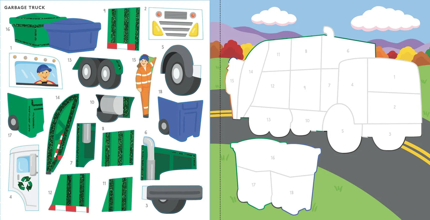 First Colour by Sticker Book - Cars, Trucks and Trains