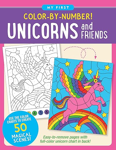 Colour By Number - Unicorns and Friends