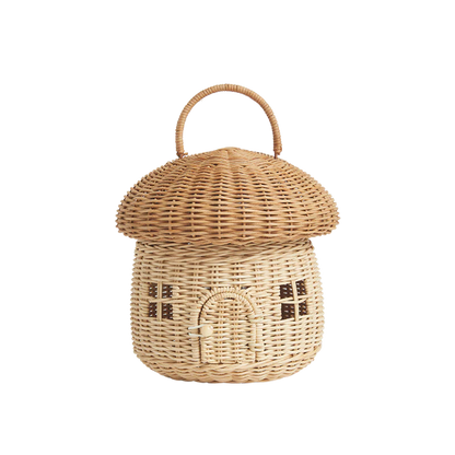 Rattan Mushroom Basket - Various Colours