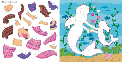 First Colour by Sticker Book - Mermaids and More