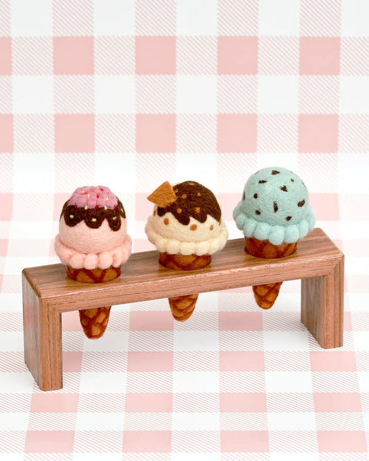 Felt Ice Cream Cone Holder - Timber