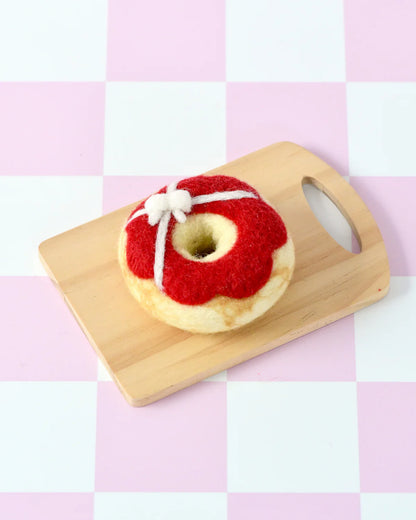 Felt Christmas Donut - Red Present Icing