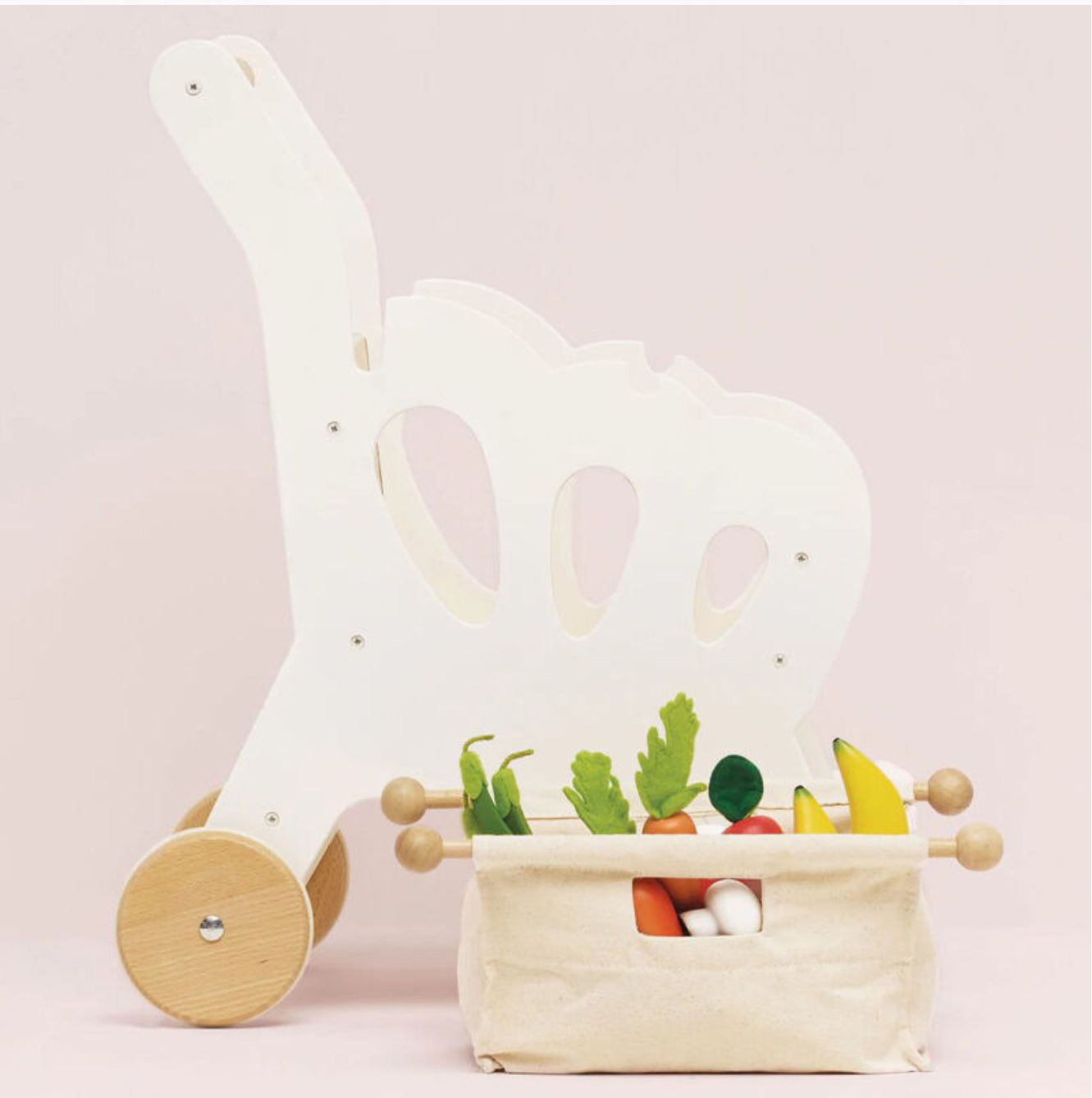 Wooden Shopping Trolley & Bag (Local pick up only)