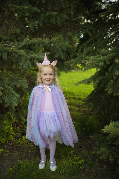 Rainbow Unicorn Cape & Headband - Size 4-6 flexible