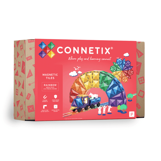 212 Piece Rainbow Mega Pack - Connetix Tiles *Click and Collect or In Store Purchase Only*