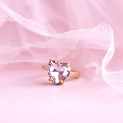 Crystal Heart Ring- Velvet Box