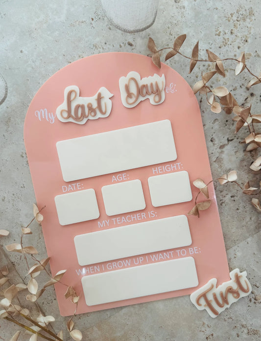 First/Last Day Boards