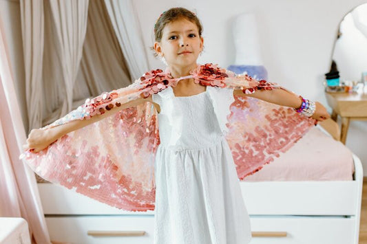 5th Avenue Pink Pailette Cape Size 4-6
