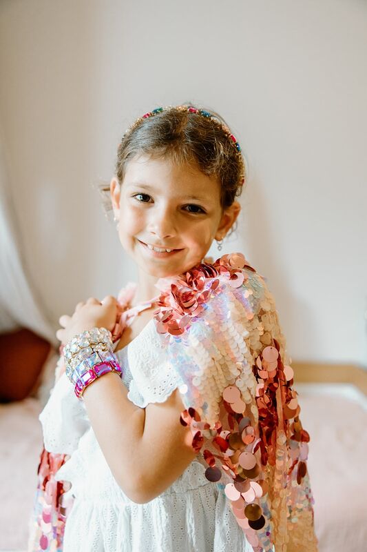 5th Avenue Pink Pailette Cape Size 4-6