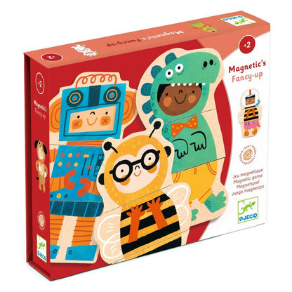 Wooden Magnetic Fancy Dress-Up Puzzle Set