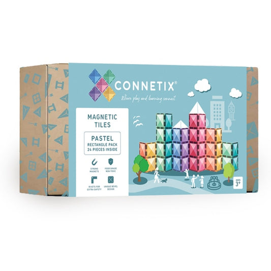 24 Piece Pastel Rectangle Pack - Connetix Tiles