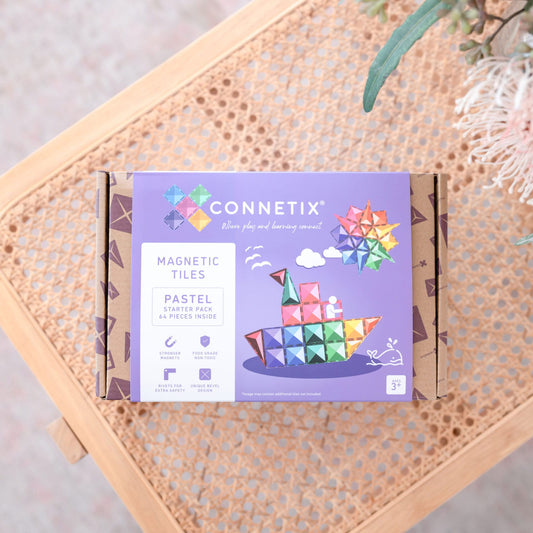 64 Piece Pastel Starter Pack - Connetix Tiles