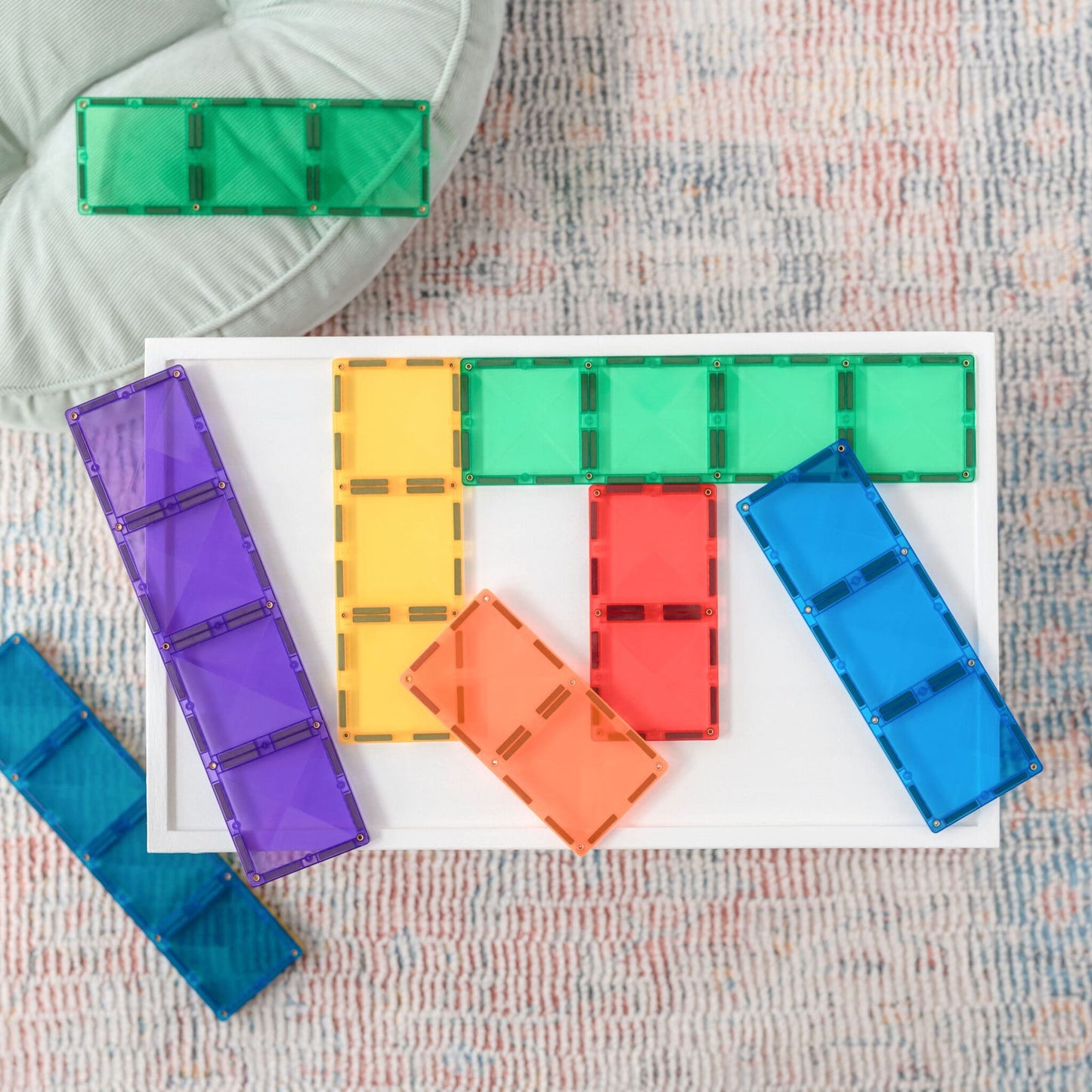 18 Piece Rainbow Rectangle Pack - Connetix Tiles