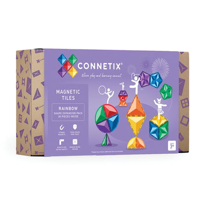 36 Piece Rainbow Shape Expansion Pack - Connetix Tiles