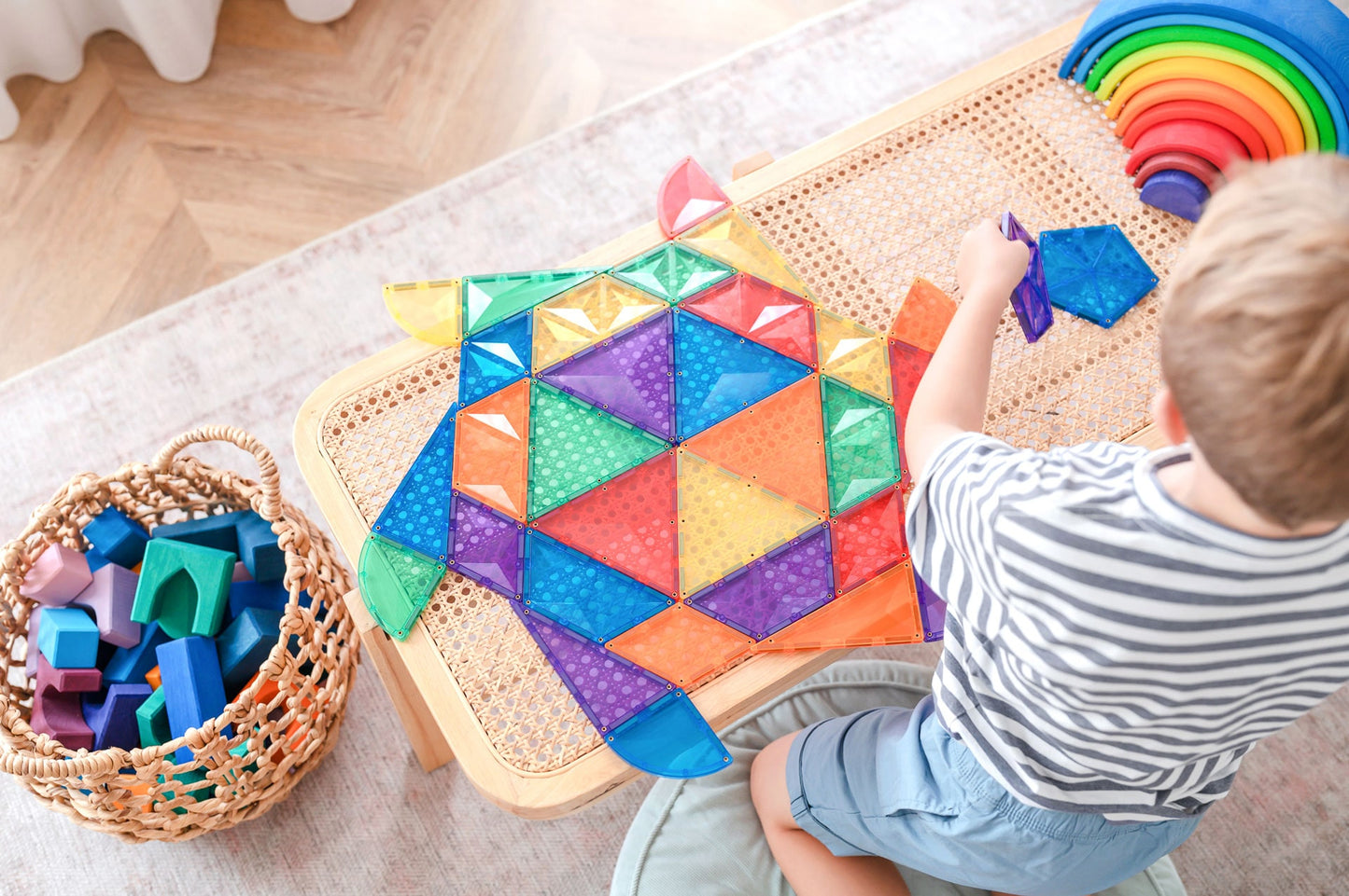 36 Piece Rainbow Shape Expansion Pack - Connetix Tiles