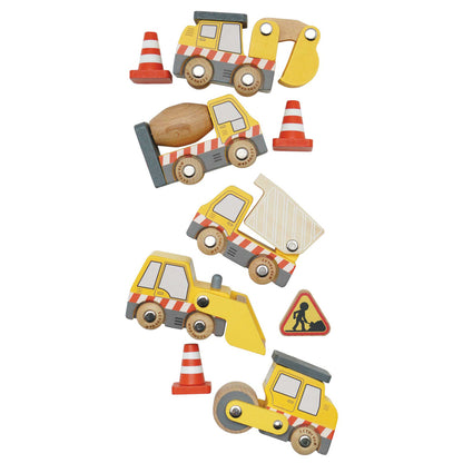 Wooden Construction Vehicle Set