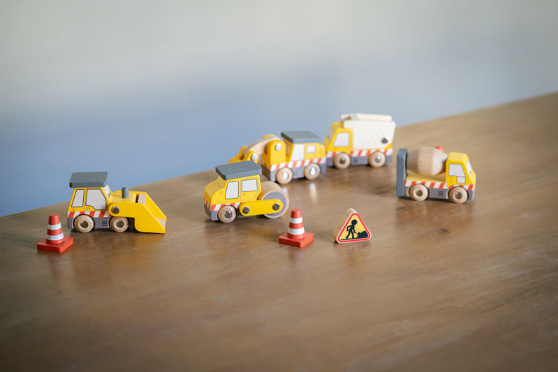 Wooden Construction Vehicle Set