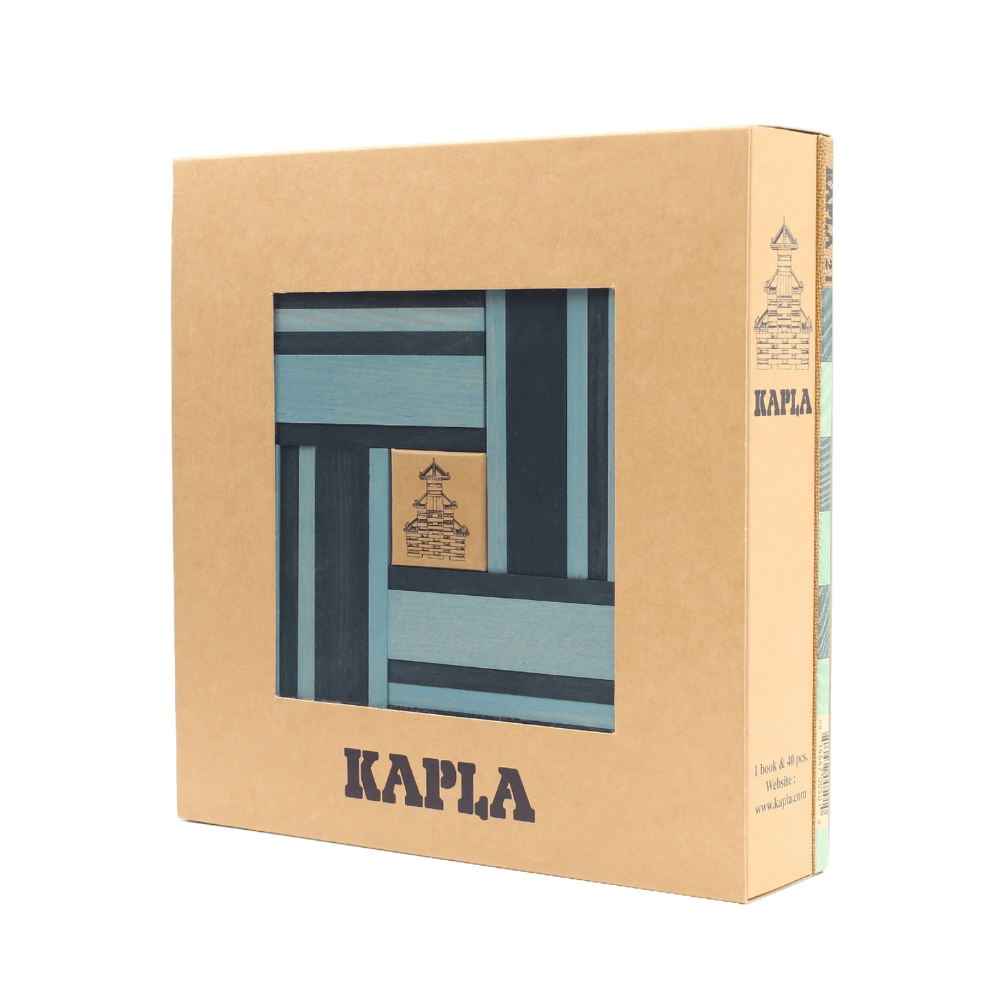 Kapla - Book and Colours (Light Blue/Dark Blue)