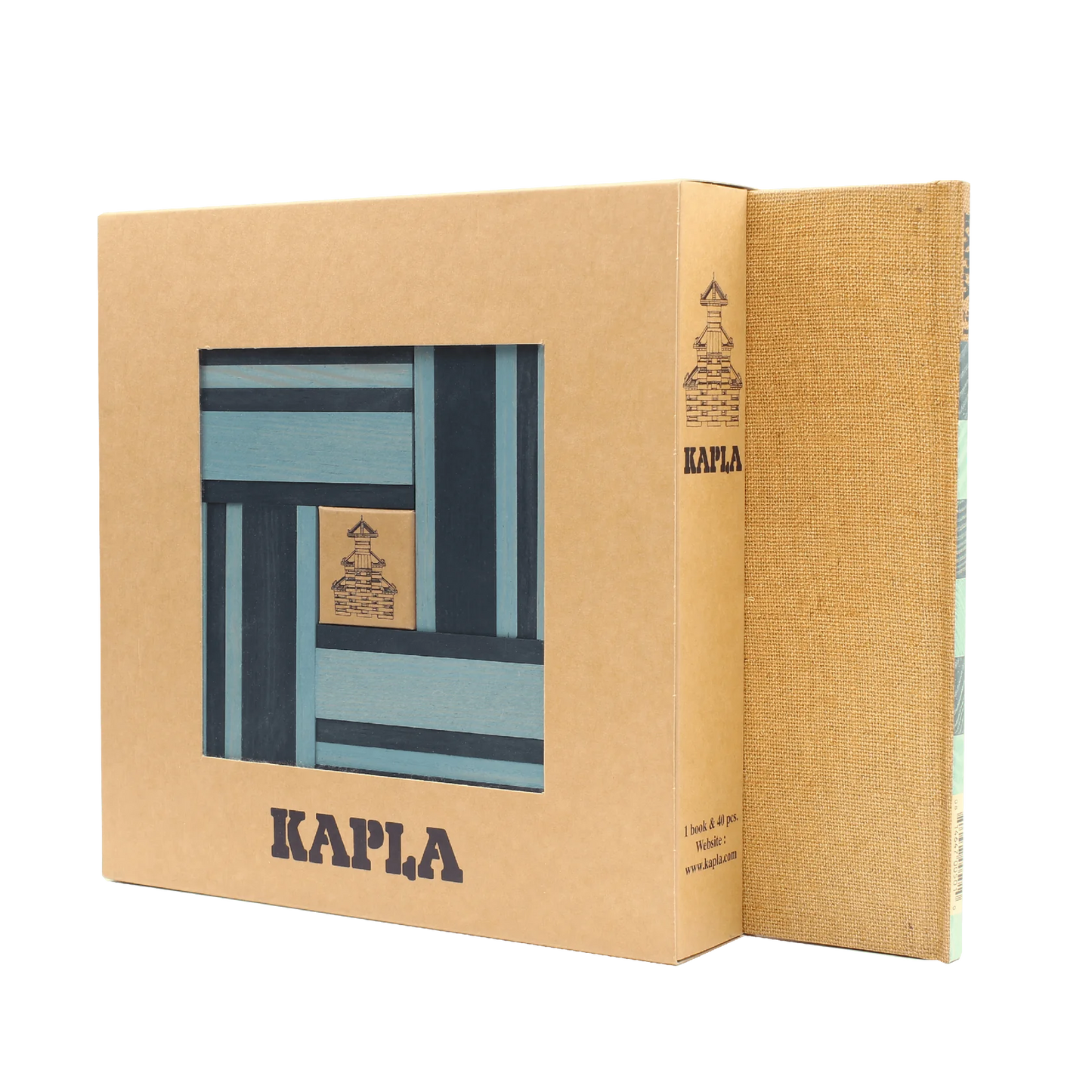 Kapla - Book and Colours (Light Blue/Dark Blue)