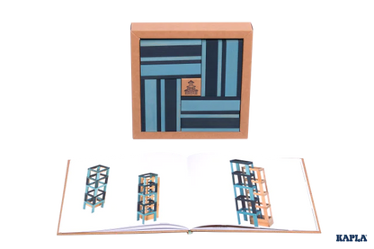 Kapla - Book and Colours (Light Blue/Dark Blue)