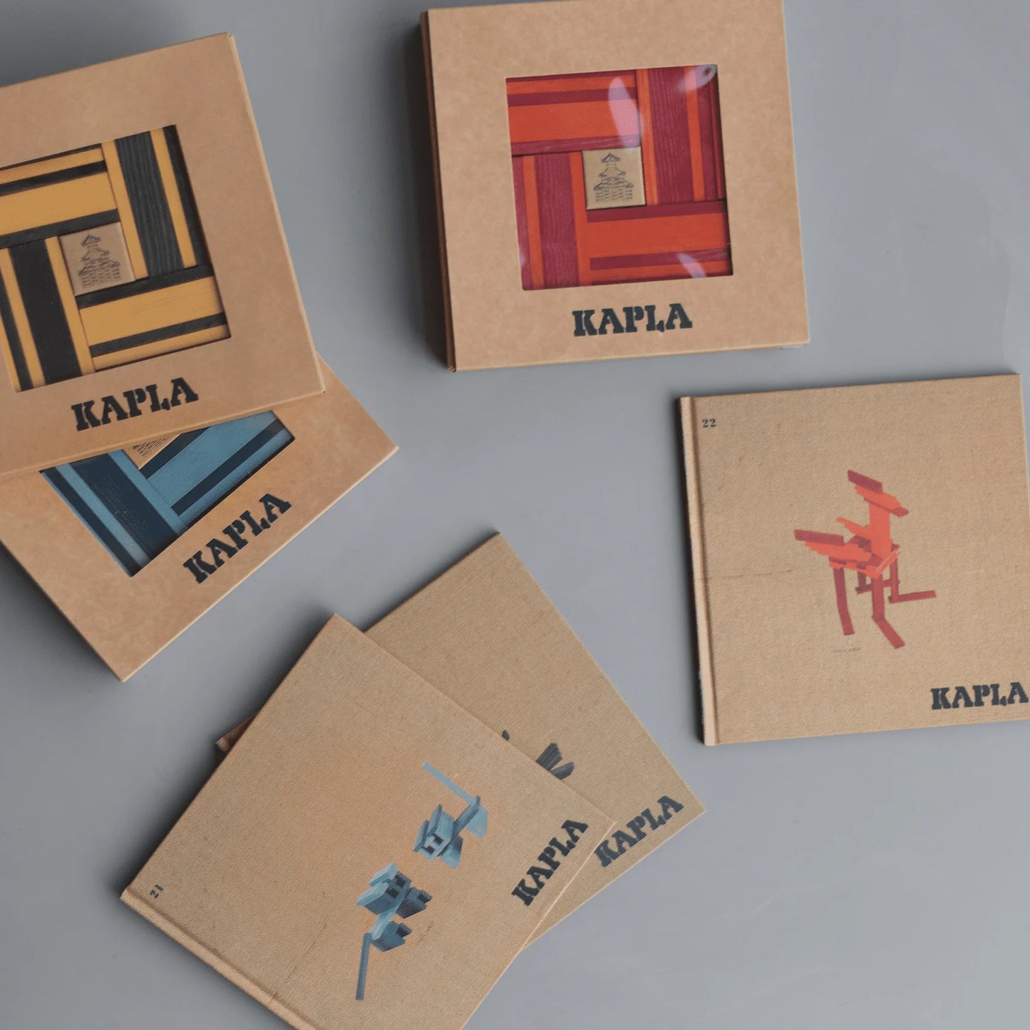 Kapla - Book and Colours (Light Blue/Dark Blue)