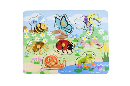 2 IN 1 INSECTS AND THEIR HOMES PEG PUZZLE