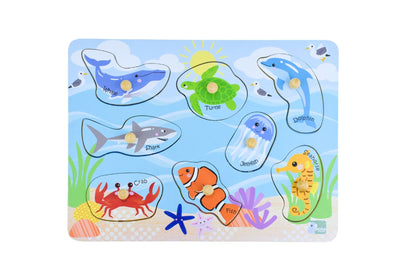 2 IN 1 SEA ANIMAL AND THEIR HABITATS PEG PUZZLE