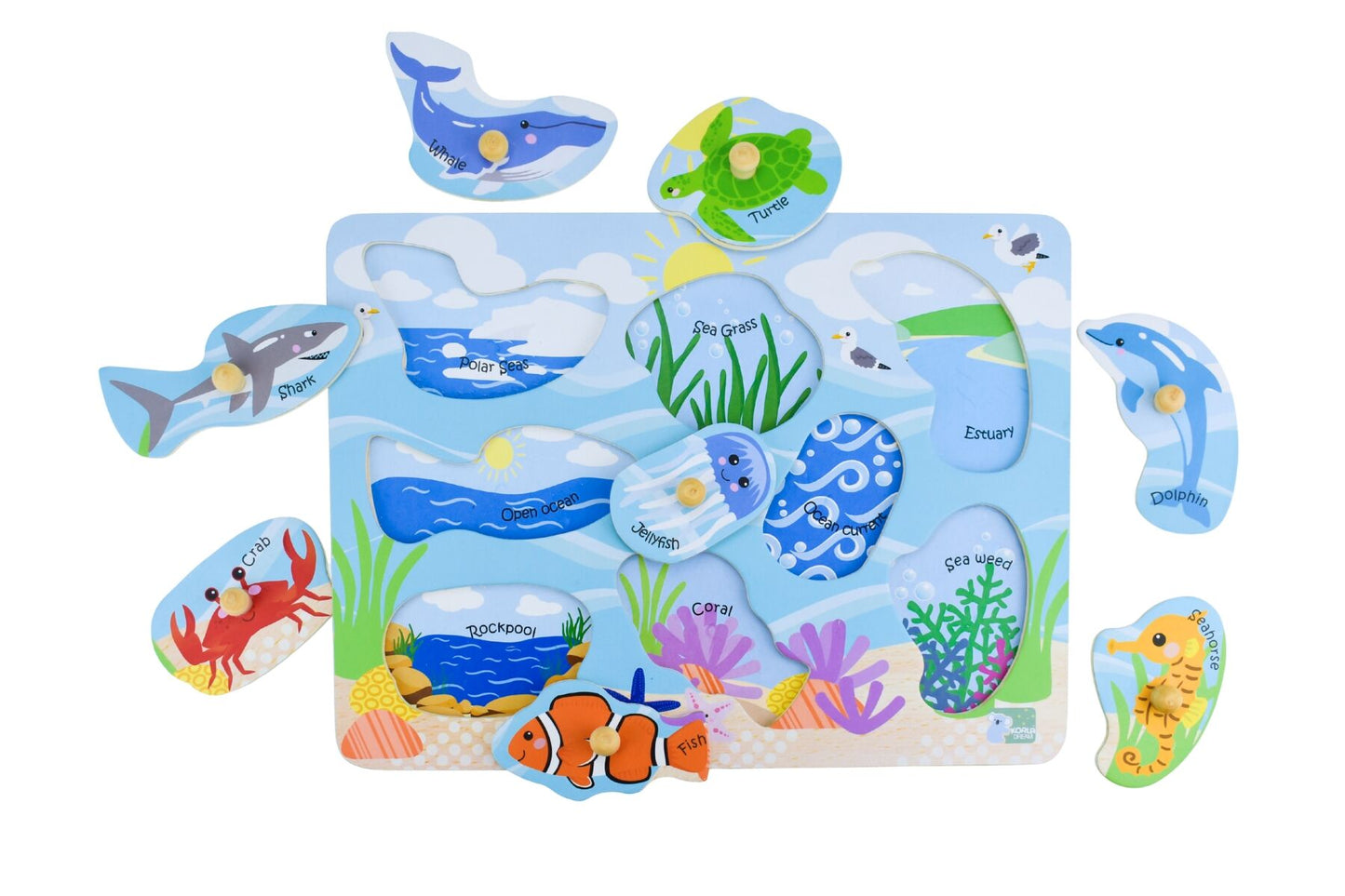 2 IN 1 SEA ANIMAL AND THEIR HABITATS PEG PUZZLE