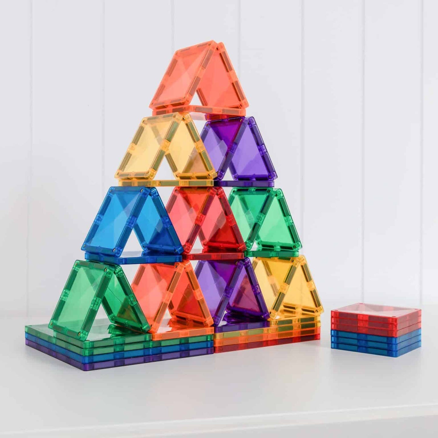 42 Piece Rainbow Square Pack - Connetix Tiles