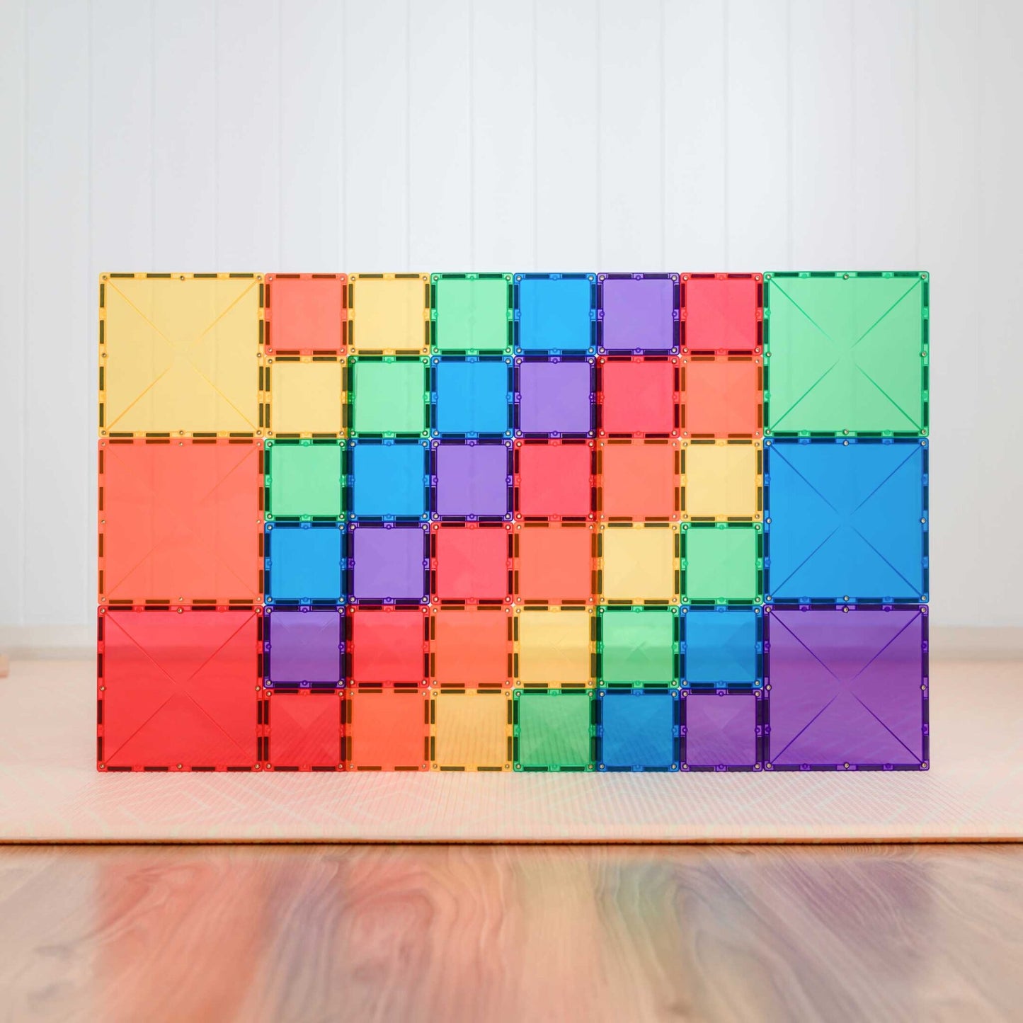 42 Piece Rainbow Square Pack - Connetix Tiles