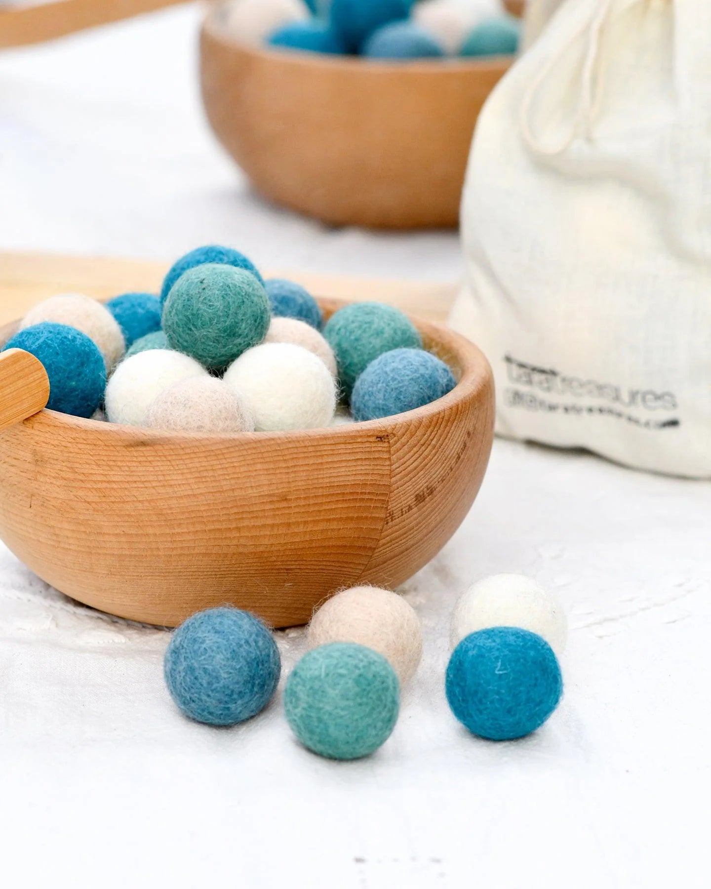 Wool Felt Balls in a Pouch -3cm 30 balls various colours – My Small World  Adventures
