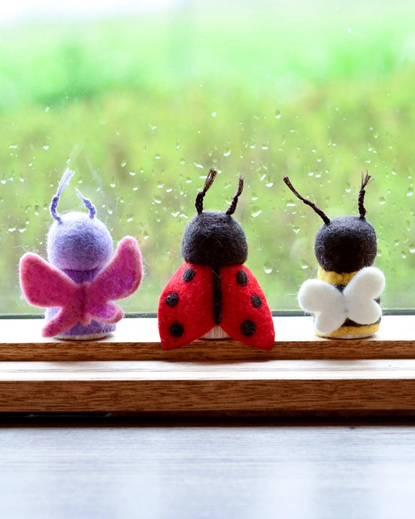 Bugs Peg Doll Set - Bee, Ladybug and Butterfly